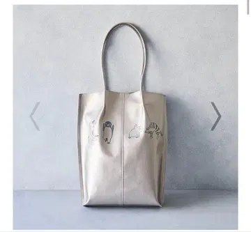 완판 레어 Suica 펭귄 토트백 실버