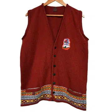 익명 배송 파파스 니트 베스트 스노우보드 와펜 부착 구제 의류