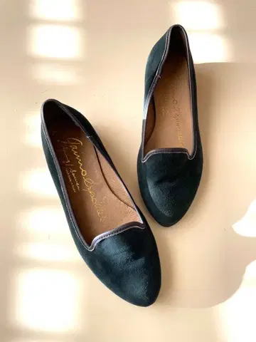 네이비 플랫슈즈 스웨이드