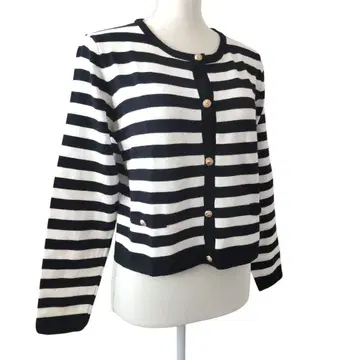 [ 새상품/택 포함 ] 골드 컬러 버튼 [ 레이온 ] 니트 가디건 포멀