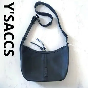 Y'SACCS 이자크 숄더백 가죽 블랙 천연 가죽 블랙 숄더
