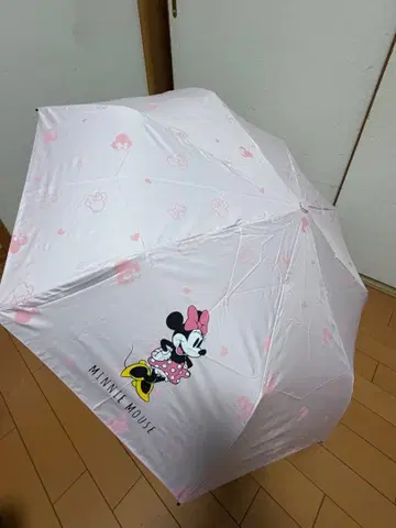 미니 마우스 우천 겸용 접이식 우산 핑크 미니 8본 골 98cm