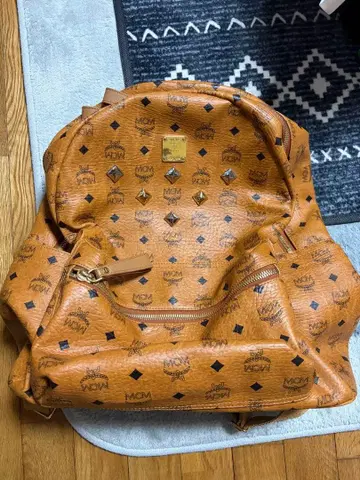 MCM 로고 프린트 백팩