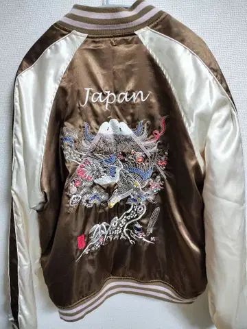 파달 자수 스카잔 후지산 학 브라운