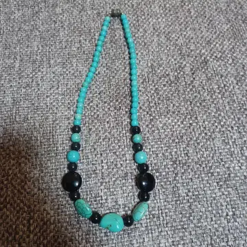 터콰이즈 블랙 비즈 목걸이