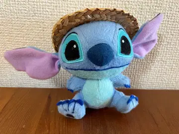 미사용 새상품 스티치 밀짚모자 봉제 인형 볼체인 포함