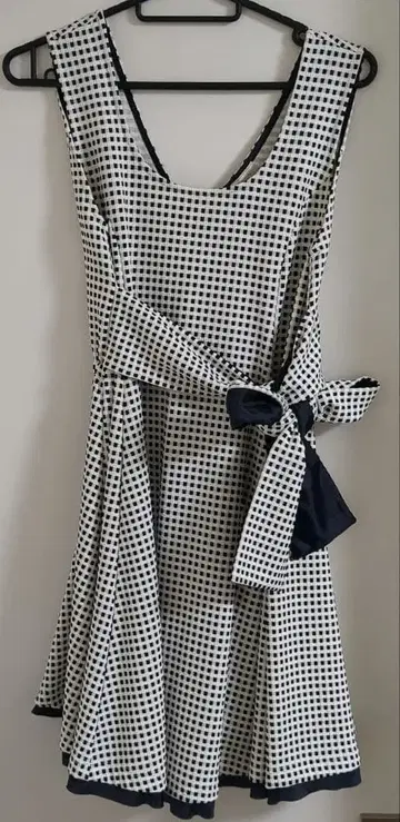 MERCURYDUO 슬리브리스 체크 원피스 F