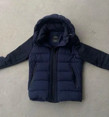 TATRAS 다운 자켓 후드 부착 네이비 하이브리드