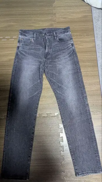 도밍고 블랙 데님 스트레이트 스트레치 타입 일본제