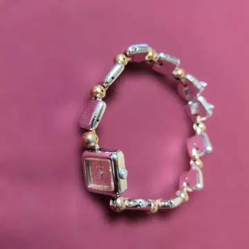 SEIKO 1E20 스퀘어 쿼츠 손목시계 실버 x 골드 일본제