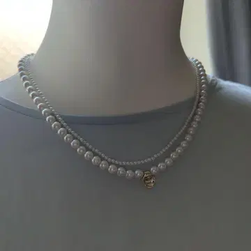 INDIVI 화이트 펄 목걸이 사이즈 00