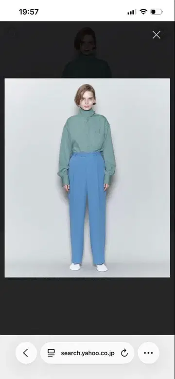 6 로쿠 beauty and youth 조젯 하이웨스트 팬츠 34