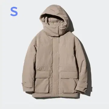 UNIQLO 하이브리드 다운 코트 베이지 S 여성용