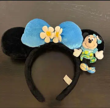 미니 귀 머리띠 미니 봉제 인형 포함 스카이블루 레어