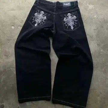 스컬 데님 팬츠 y2k punk archive 남성용 M