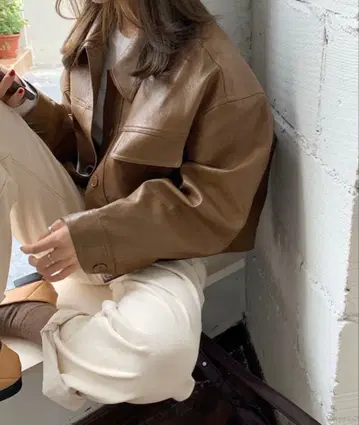 에코 가죽 셔츠 자켓