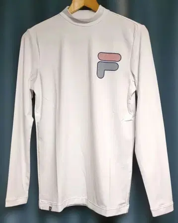 FILA 화이트 긴팔 하이넥 T셔츠 남성용