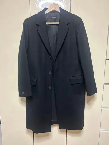 A.P.C. 블랙 체스터 코트 S