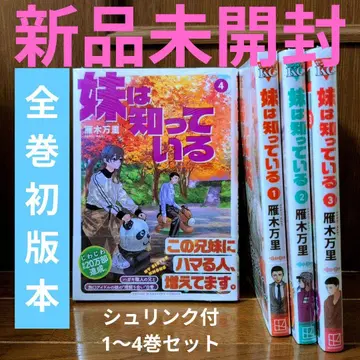 미개봉 새상품 여동생은 알고 있다 초판 1~4권 세트 간기 반리