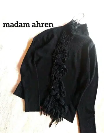 무슈 사카이 madam ahren 하이넥 스웨터 니트 프릴 리본