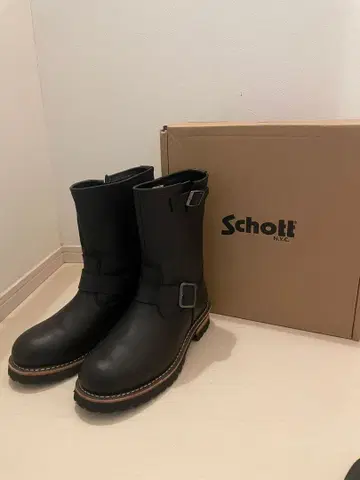 Schott 블랙 엔지니어 부츠 컨디션 최상