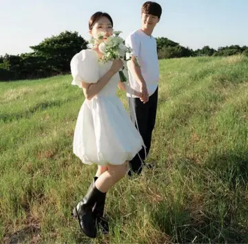 사전 촬영 결혼식 웨딩 드레스