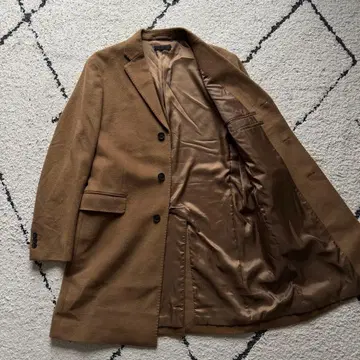 새상품급 유니클로 체스터 코트 캐시미어 혼방 카멜 베이지 XL 사이즈