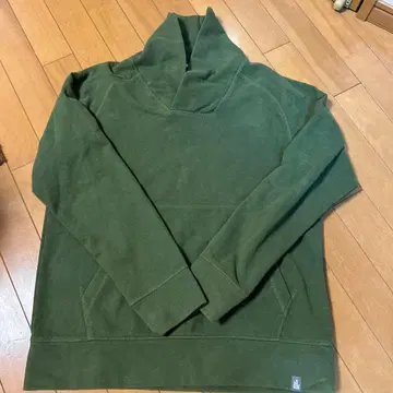 THE NORTH FACE 올리브 그린 하이넥 후드티 M