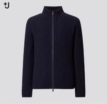 UNIQLO +J 드라이버 니트 풀 집업 스웨터 질 샌더