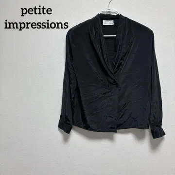 petite impressions 드레이프 자켓 긴팔 블랙