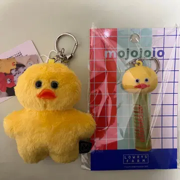 로리즈팜 x mojojojo 립 참 토이 키링 병아리
