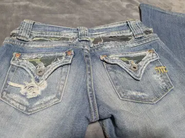 Miss Me 데님 팬츠 부츠컷 25 카모플라쥬