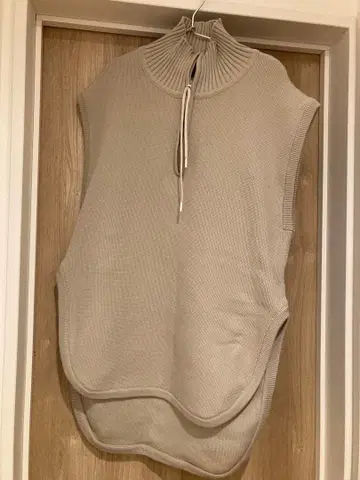 EKAL 베이지 니트 베스트 프리 사이즈