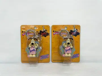 [ 레어 ] 월레스와 그루밋 액션 키체인 2개 세트 미개봉