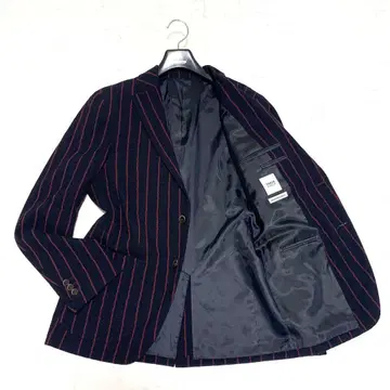 다케오 키쿠치 2B 울 자켓 블랙 핀스트라이프 울 100%