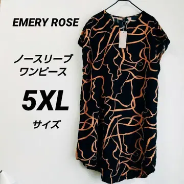 EMERY ROSE 슬리브리스 원피스 5XL 멋스러운 여유로운