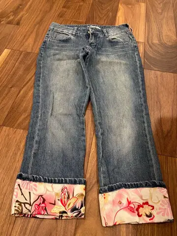 OCCO paris JEANS 플라워 프린트 데님 팬츠