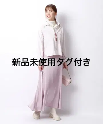 [ 새상품 ] 저스길리티 새틴 플레어 스커트 핑크