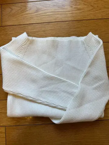 프레이 아이디 오프숄더 워셔블 리브 니트 7부 소매