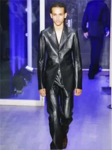 Wales bonner 테일러드 자켓 가죽 자켓 18ss