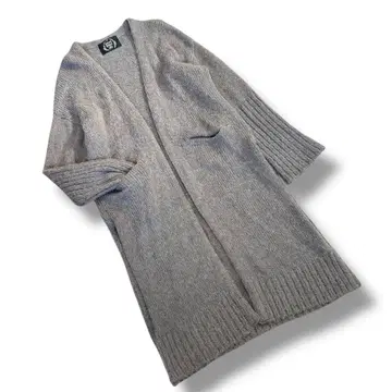 GOA 알파카 혼방 포근포근 니트 롱 가디건