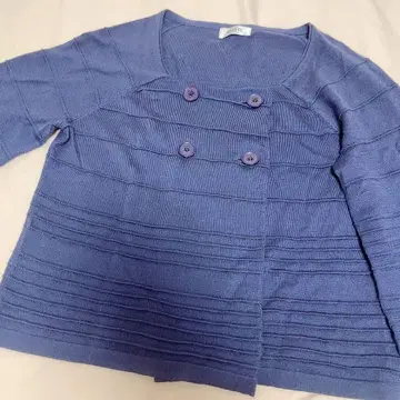 자유구 보라색 니트 가디건 긴팔 퍼플 가디건 니트