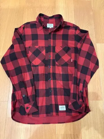 최종 가격 인하 FUCT SSDD 빨간색과 검은색 체크 플란넬 셔츠 M