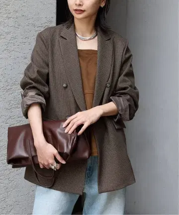 울 라이크 스트레치 자켓 브라운 A 36 택 포함 새상품