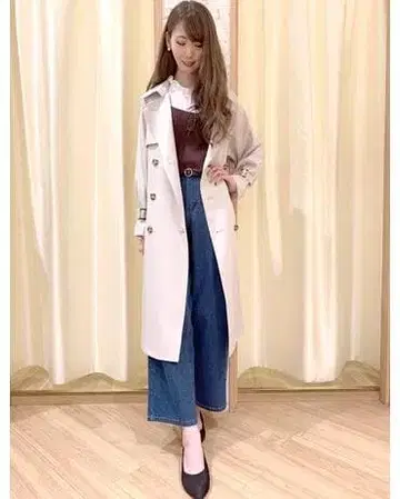 [ 2점SET ] 원숄더 니트 x 블라우스 레이어드 앙상블