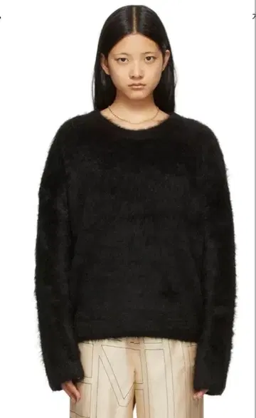 TOTEME 알파카 박스 니트 블랙 xs.s SSENSE 한정판