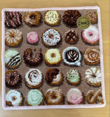 [ 미사용 새상품 ] 페이퍼 핸드메이드 손수건 모그모그 도넛