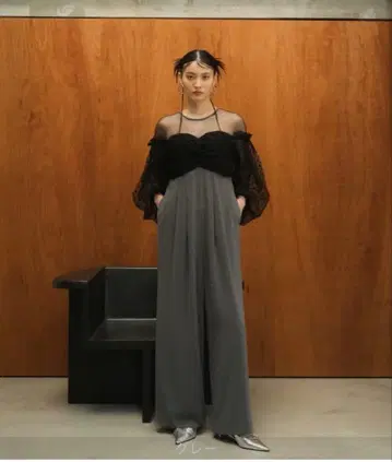 andresd flocky dot pants dress