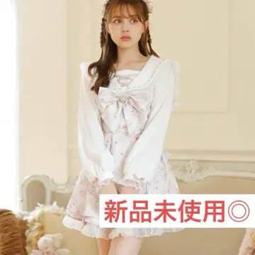 리즈리사 LIZLISA Sewing Bear 패턴 셋업 핑크