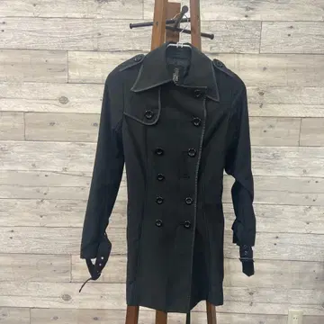 BLACK PEACE NOW 블랙 트렌치코트 더블 브레스트